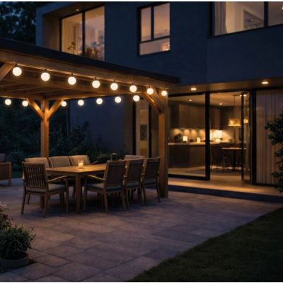 Girlanda solarna LED MULGA 3W IP44 ciepła czarny Ideus 04924 (04924)